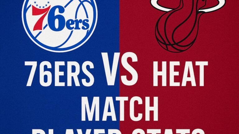 76ers vs miami heat match player stats